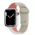 Apple Watch 38mm Renkli Orijinal Desenli Yüzey Tasarımı Krd-62 Silikon Kordon