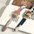 Apple Watch 46mm 10 Serisi Renkli Desenli Yüzey Tasarımı Krd-62 Silikon Kordon