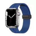 Apple Watch 44mm Lopard KRD-84 Magnetic Tokalı A+ Kalite Sport Silikon Kordon