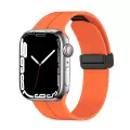 Apple Watch 44mm Lopard KRD-84 Magnetic Tokalı A+ Kalite Sport Silikon Kordon