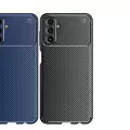 Samsung Galaxy A04S Kılıf Lopard Kamera Korumalı Karbon Desenli Negro Kapak Orijinal Yüzey Kılıf
