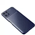 Samsung Galaxy A22 4G Kılıf Lopard Kamera Korumalı Karbon Desenli Negro Kapak Orijinal Yüzey Kılıf