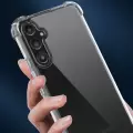 Samsung Galaxy A24 Kılıf Lopard Nitro Antishock Köşe Koruma Darbe Emici Şeffaf Orjinal Doku Silikon