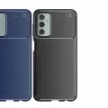 Samsung Galaxy M23 Kılıf Lopard Kamera Korumalı Karbon Desenli Negro Kapak Orijinal Yüzey Kılıf