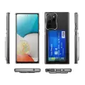Samsung Galaxy Note 20 Ultra Uyumlu Esnek Silikon Kılıf Şeffaf Kartlıklı Cüzdanlı Ensa Kapak