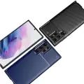 Samsung Galaxy S22 Ultra Kılıf Lopard Kamera Korumalı Karbon Desenli Negro Kapak Orijinal Yüzey Kılıf