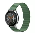 Samsung Galaxy Watch Active 2 44mm Mıknatıslı Kordon Leather Design Bakla Tasarımlı Çift Renkli Kayış krd52