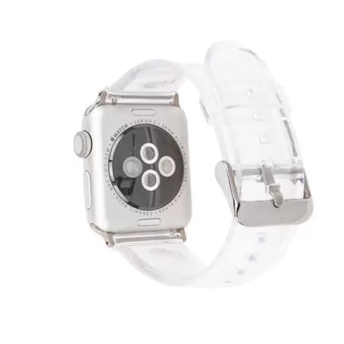 ​​​Apple Watch 38mm KRD-13 Şeffaf Silikon Kordon