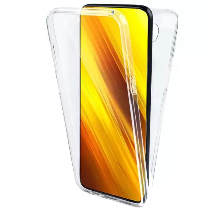 Xiaomi Poco X3 Şeffaf Kılıf Arkalı Önlü 360 Derece Ultra Korumalı Enjoy Kapak