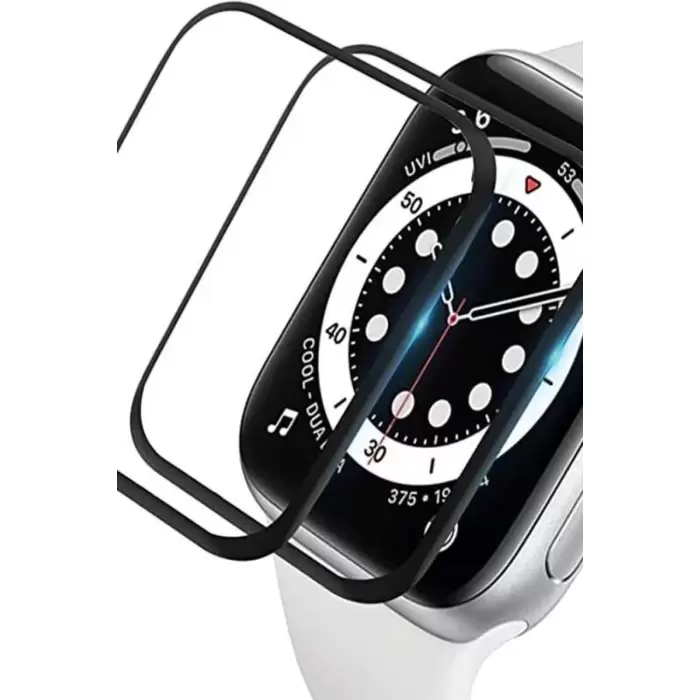 Apple Watch 7 45mm  3D PMMA Kavisli Full Cam Ekran Koruyucu