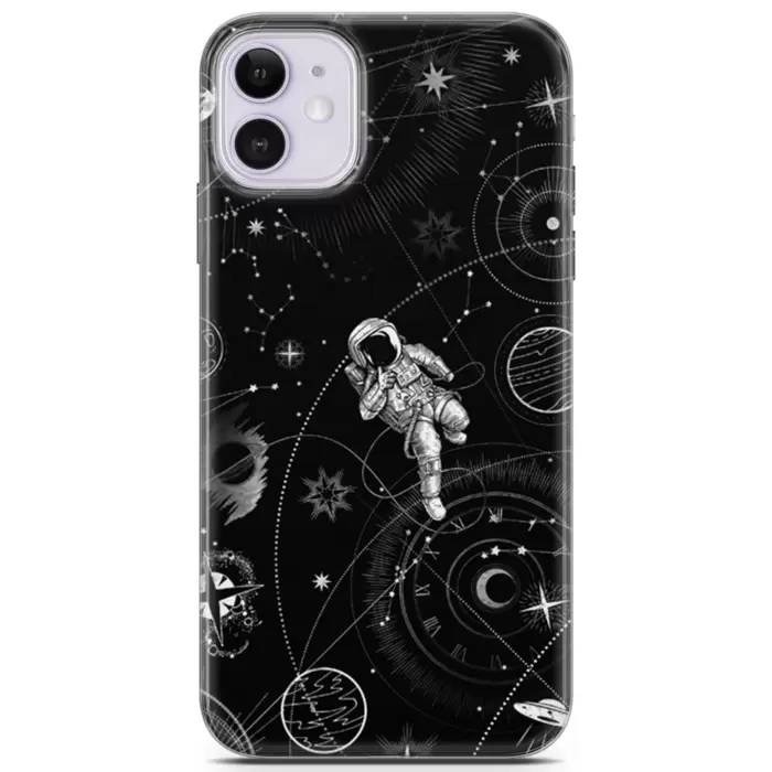 Apple iPhone 11 Uyumlu Kılıf Opus 13 Astronaut on The Moon  Case Kapak Spring