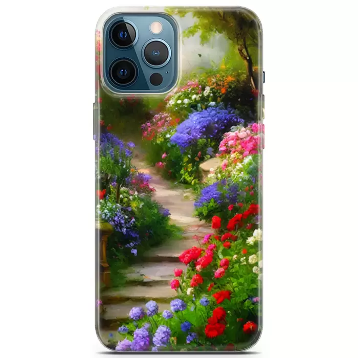 Apple iPhone 12 Pro Max Uyumlu Kılıf Opus 16 Japon Bahçesi Hediyelik Kılıf Earth