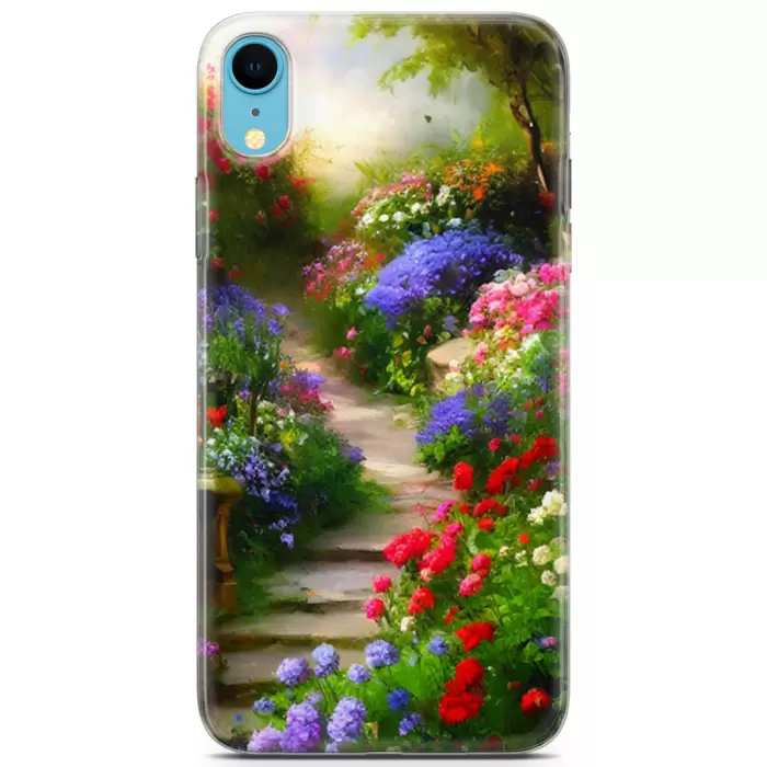 Apple iPhone XR Uyumlu Kılıf Opus 16 Japon Bahçesi Hediyelik Kılıf Earth