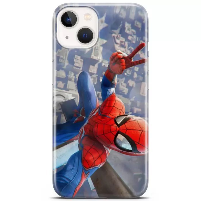 Apple iPhone 13 Mini Uyumlu Kılıf Opus 21 Spiderman Tablo Darbe Önleyici Kapak Sunset