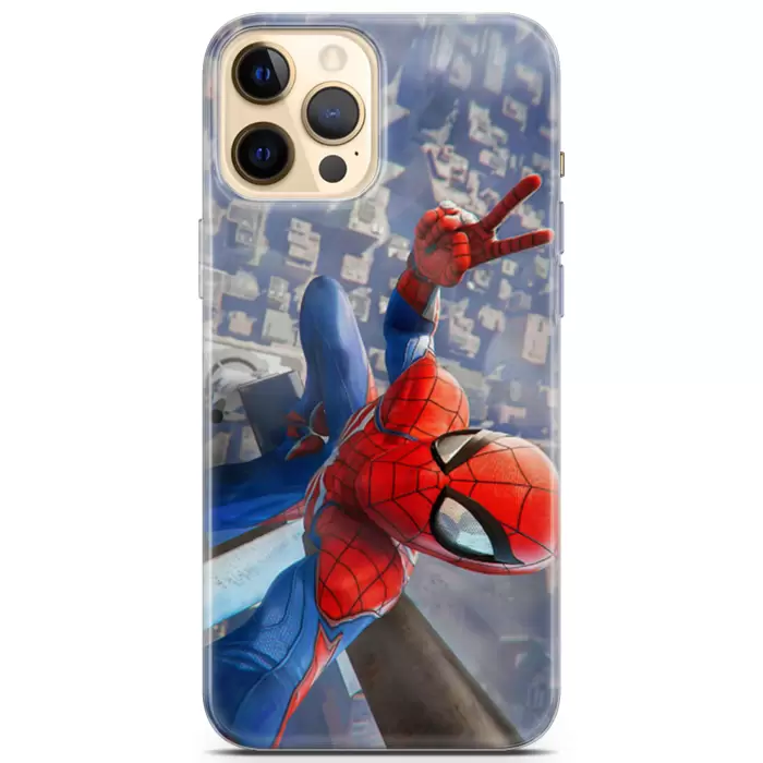 Apple iPhone 12 Pro Uyumlu Kılıf Opus 21 Spiderman Tablo Darbe Önleyici Kapak Sunset