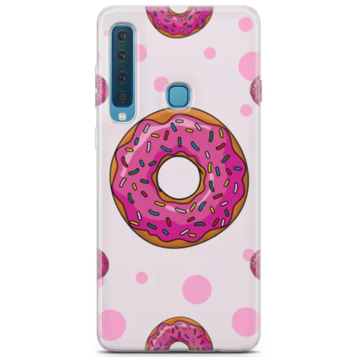 Samsung Galaxy A9 2018 Uyumlu Kılıf Pembe Delisi 25 Silicone Cover Donut