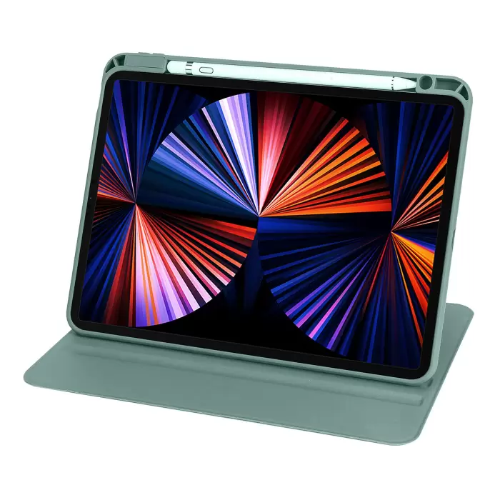 Apple iPad Air 10.9 2020 (4.Nesil) Kılıf Lopard Termik Kalem Bölmeli Dönebilen Standlı Kılıf