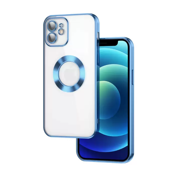 Apple iPhone 11 Kamera Lens Korumalı Şeffaf Renkli Logo Gösteren Parlak Omega Kapak