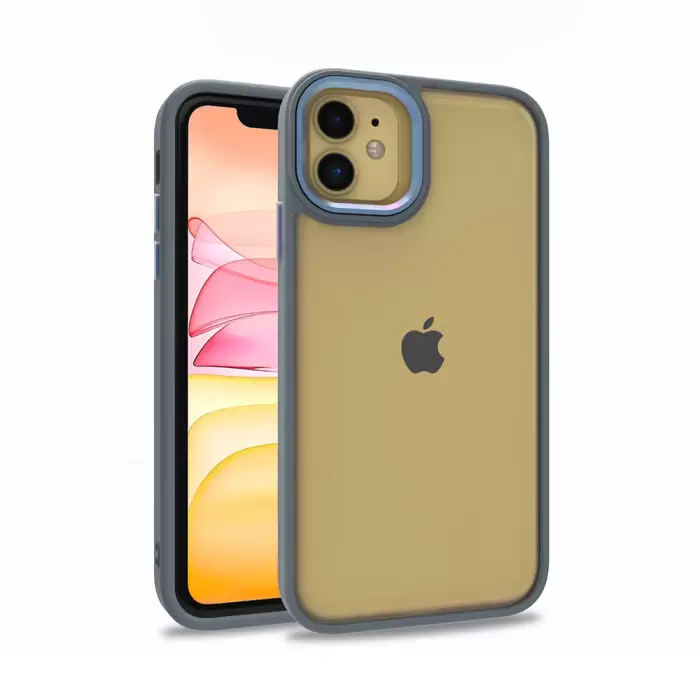Apple iPhone 11 Kılıf Lopard Kamera Çıkıntılı Arkası Şeffaf Köşeleri Parlak Renkli Işlemeli Kapak Flora