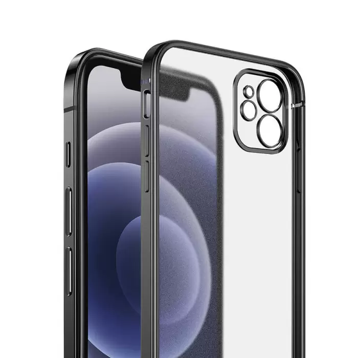 Apple iPhone 11 Kılıf Lopard Mat Gbox Silikon Kapak İnce Mat Arka Yüzey Elektroplatin