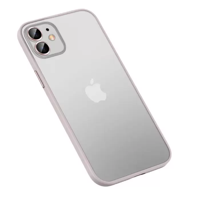 Apple iPhone 11 Kamera Koruyucul Kılıf Arkası Buzlu Mat Transparan Retro Kapak Koruma
