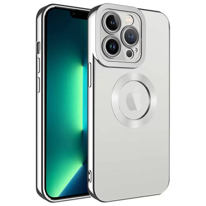 Apple iPhone 11 Pro Kamera Lens Korumalı Şeffaf Renkli Logo Gösteren Parlak Omega Kapak