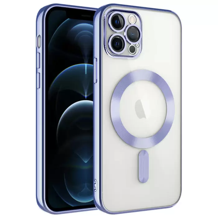 Apple iPhone 11 Pro Kılıf Şeffaf Renkli Yumuşak Kamera Lens Korumalı Magsafe Şarj Kapak Demre