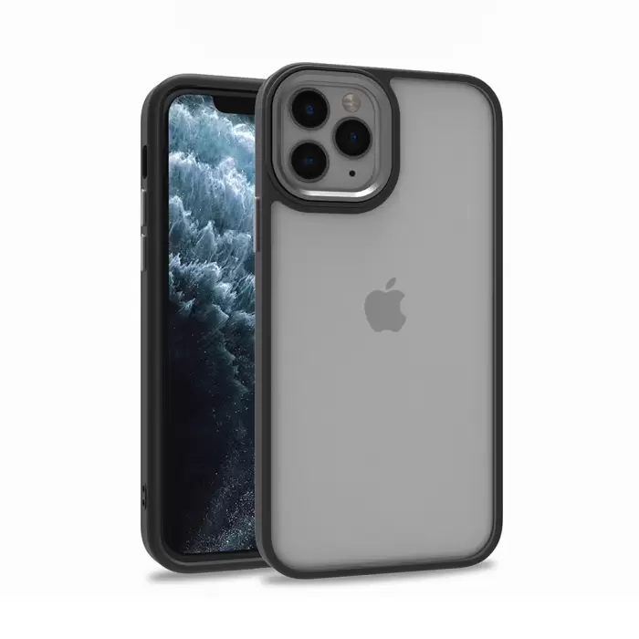 Apple iPhone 11 Pro Max Kılıf Lopard Kamera Çıkıntılı Arkası Şeffaf Köşeleri Parlak Renkli Işlemeli Kapak Flora