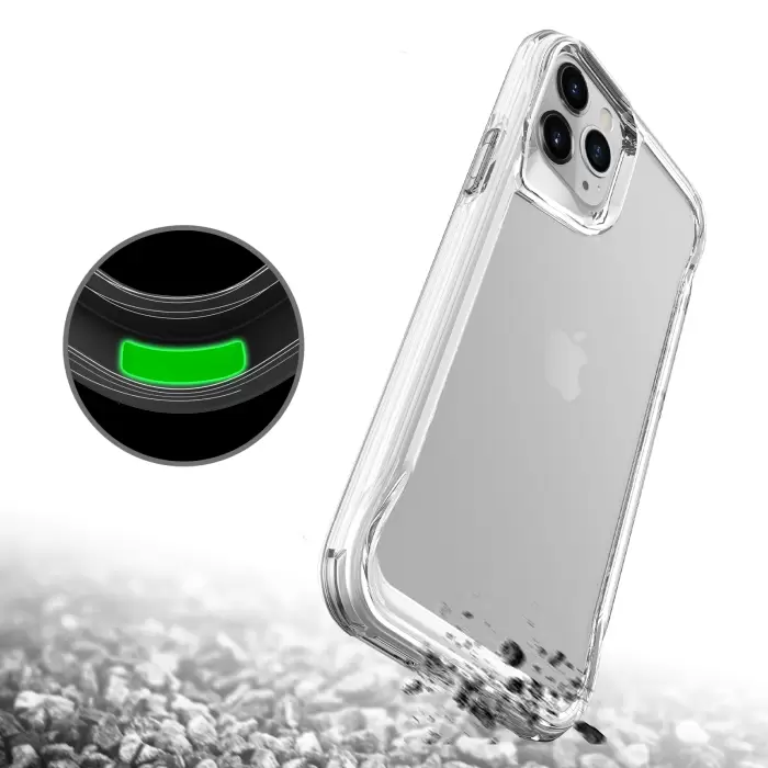 Apple iPhone 11 Pro Max Uyumlu Pürüssüz Sert Kapak Kamera Yükseltili Şeffaf Darbe Emici Ultra Koruma