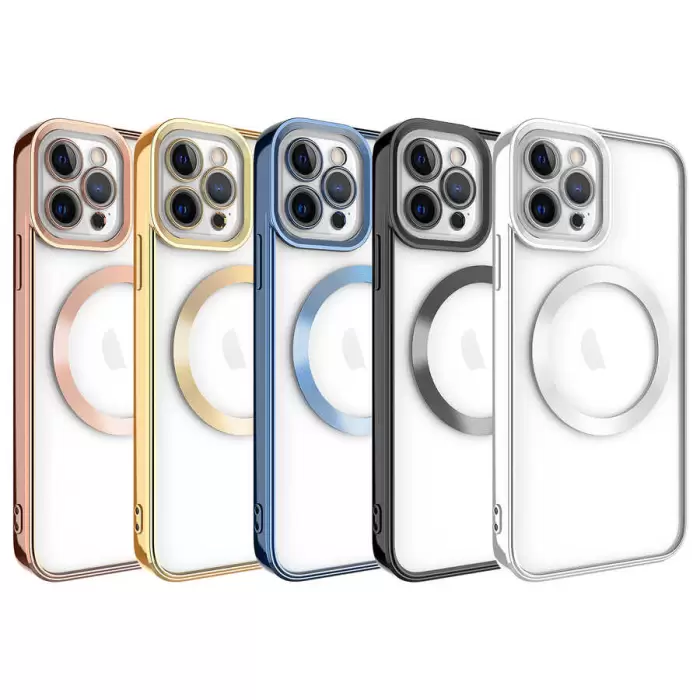 Apple iPhone 11 Pro Max Kılıf Magsafe Wireless Şarj Özellikli Lopard Setro Silikon