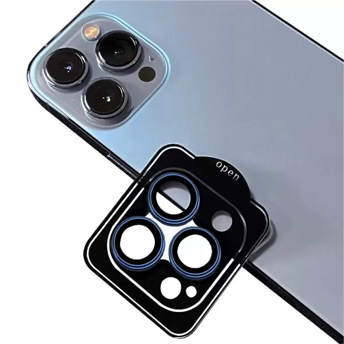 Apple iPhone 11 Pro Max Lopard CL-11 Safir Parmak İzi Bırakmayan Anti-Reflective Lens Koruma Parlak Renkli Kamera Koruyucu CL-08