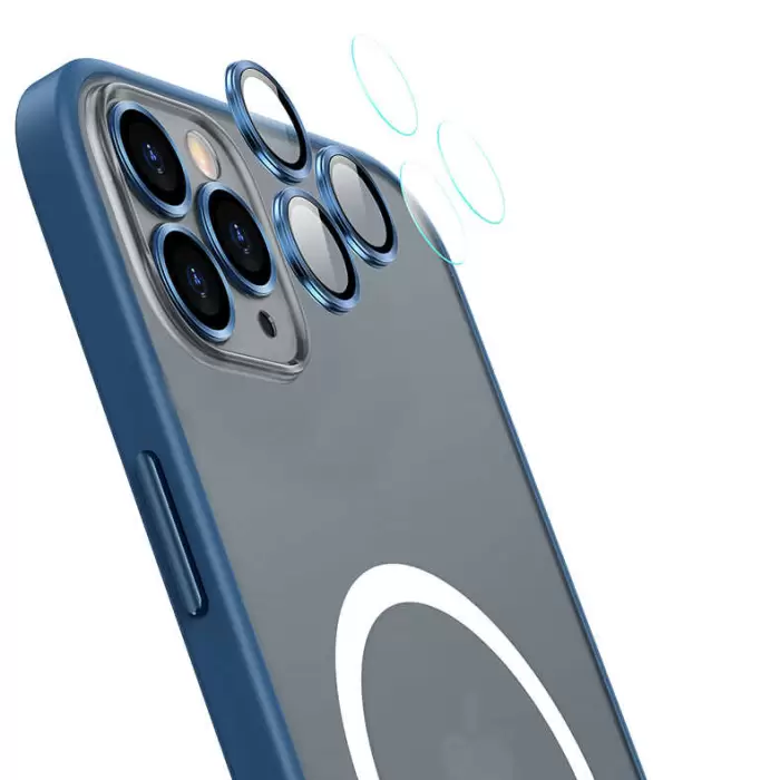 Apple iPhone 12 Kılıf Uyumlu Kamera Lens Korumali Magsafe Destekli Sert Mika Mokka