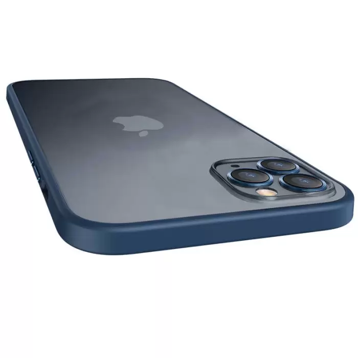 Apple iPhone 12 Kamera Koruyucul Kılıf Arkası Buzlu Mat Transparan Retro Kapak Koruma