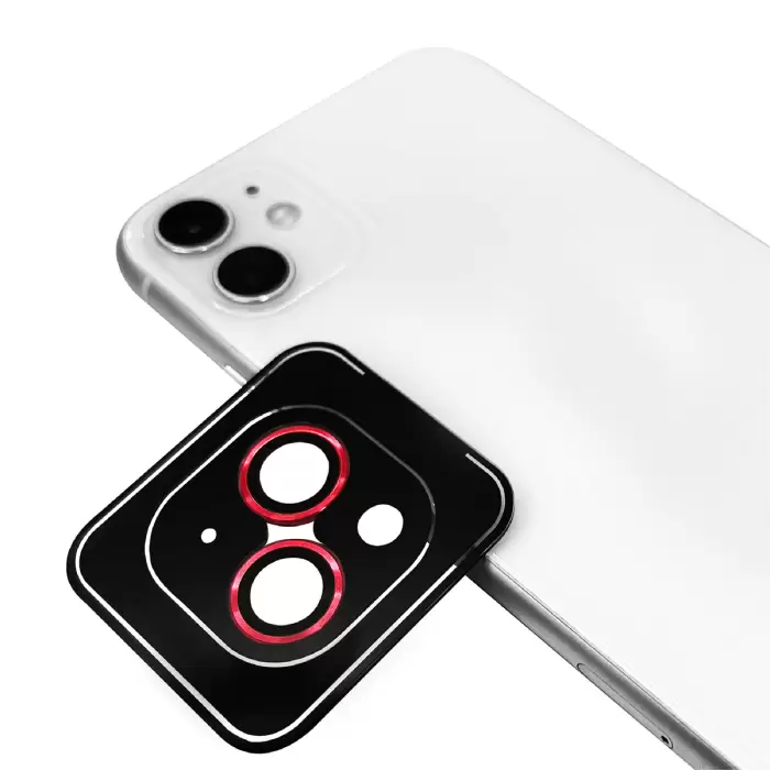 Apple iPhone 12 Lopard CL-11 Safir Parmak İzi Bırakmayan Anti-Reflective Lens Koruma Parlak Renkli Kamera Koruyucu CL-08