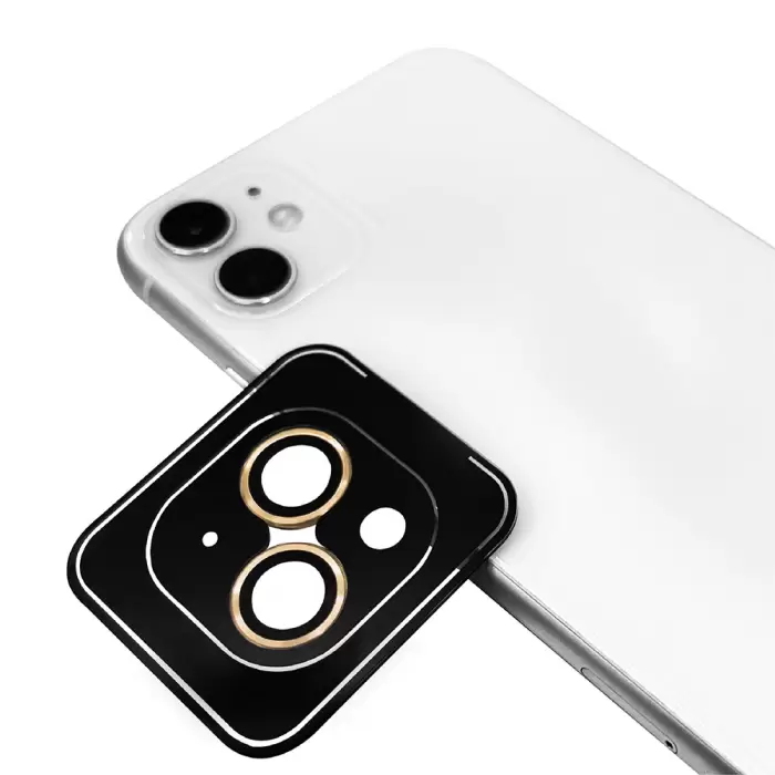 iPhone 12 Uyumlu Lens Koruma Parlak Renkli Kamera Koruyucu CL-08 (TAKMA APARATIYLA) Koruma