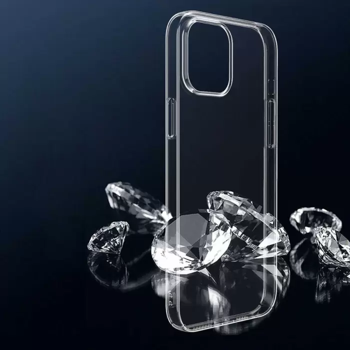 Apple iPhone 12 Pro Kılıf Saydam Droga Kapak Droga Kristal Şeffaf Sert Pc Pürüssüz