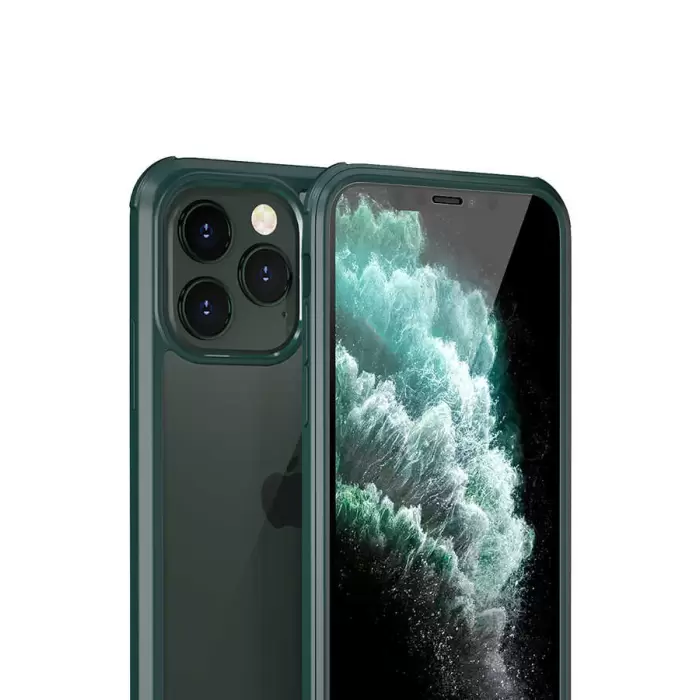 Apple iPhone 12 Pro Max Kılıf Lopard Dor Silikon Temperli Cam Kapak