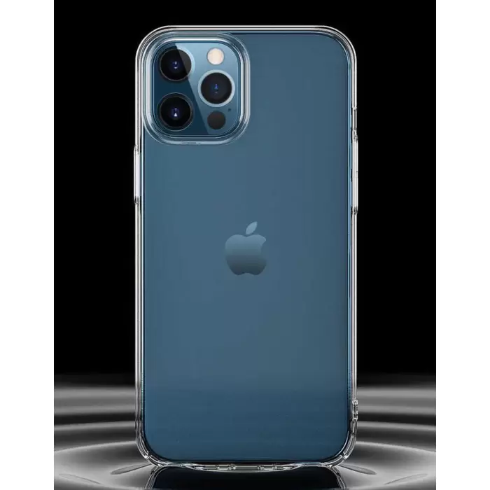 Apple iPhone 12 Pro Max Kılıf Saydam Droga Kapak Droga Kristal Şeffaf Sert Pc Pürüssüz