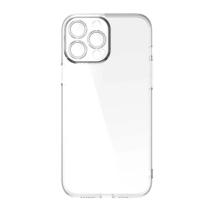 Apple iPhone 12 Pro Max Uyumlu Kılıf Full Kamera Korumalı Şeffaf Slim-fit Fizy Kapak