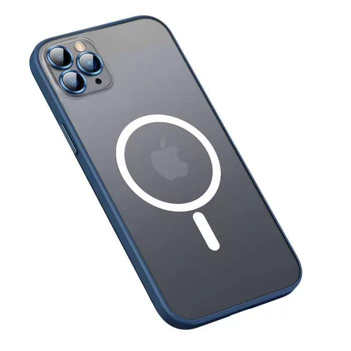 Apple iPhone 12 Pro Max Kılıf Uyumlu Kamera Lens Korumali Magsafe Destekli Sert Mika Mokka
