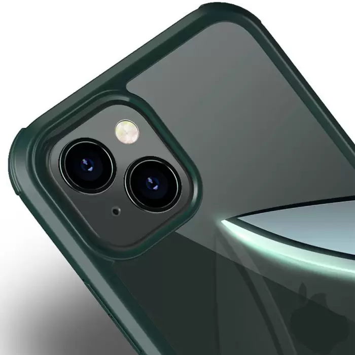 Apple iPhone 13 Kılıf Lopard Dor Silikon Temperli Cam Kapak