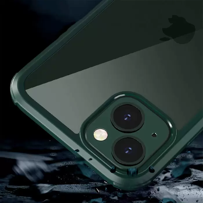 iPhone 13 Kılıf  Dor Silikon Temperli Cam Kapak