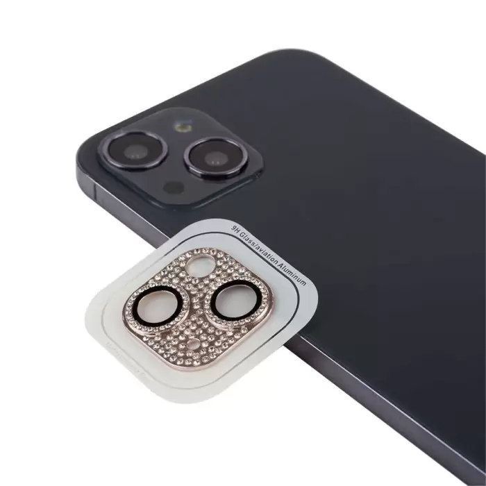 iPhone 13 Mini CL-08 Lens Koruma Parlak Renkli Kamera Koruyucu CL-08