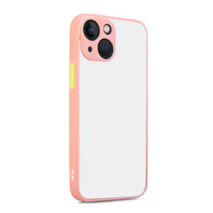 Apple iPhone 13 Mini Kılıf Renkli Tuşlu Mat Parmak Izi Yapmaz Kamera Korumalı Sert Silikon Kapak Hux