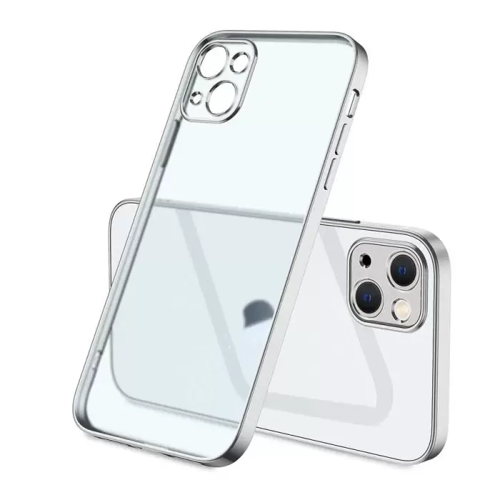 Apple iPhone 13 Mini Kılıf Lopard Mat Gbox Silikon Kapak İnce Mat Arka Yüzey Elektroplatin