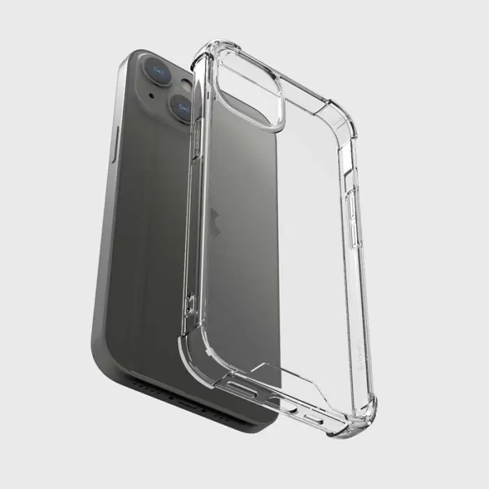 Apple iPhone 13 Mini Kılıf Lopard Nitro Antishock Köşe Koruma Darbe Emici Şeffaf Orjinal Doku Silikon