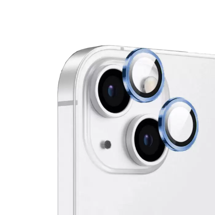 Apple iPhone 13 Mini Lopard CL-12 Premium Safir Parmak İzi Bırakmayan Anti-Reflective Lens Koruma Parlak Renkli Kamera Koruyucu CL-08