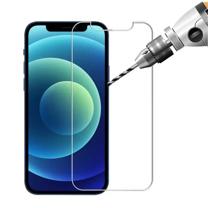 Apple iPhone 13 Pro Ekran Koruyucu Micro Temperli Kırılmaz Cam Kısa Ince Nano Esnek Koruma Nano