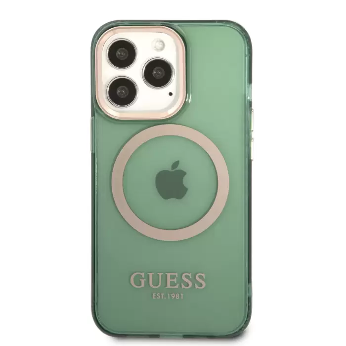 Apple İphone 13 Pro Max Kılıf Guess Magsafe Şarj Özellikli Airbagli Dizayn Kapak