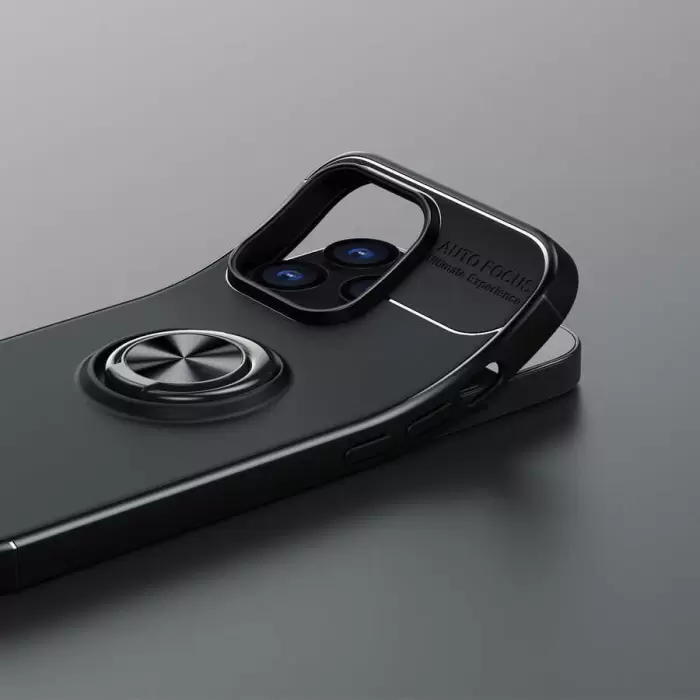 Apple iPhone 13 Pro Max Kılıf Lopard Kamera Korumalı Yüzüklü Standlı Koruyucu Orjinal Kalite Ravel